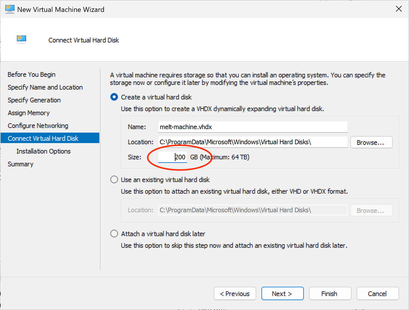 Hyper-V: disk